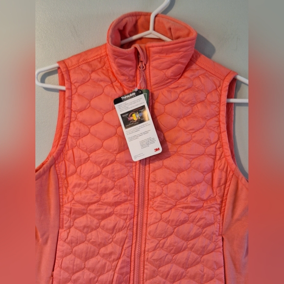 LL Bean XS Quilted Puffer Vest; Double Zip; Zippered Pockets; Thinsulate Lined - Picture 6 of 7